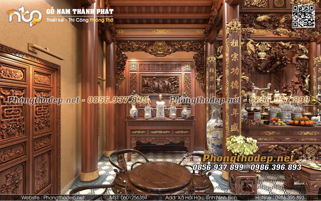 Bố trí nội thất gian bên phải